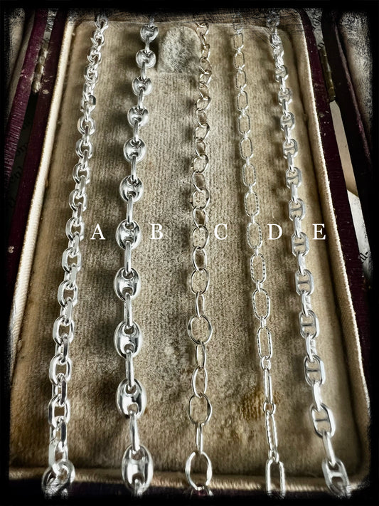 Custom Design Sterling Silver Chain and Clasp-Charm Necklace-Customizable-Quality Chain