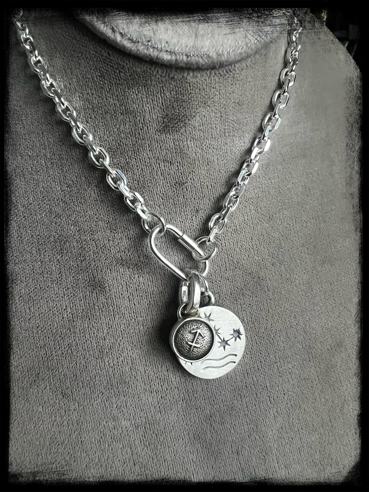 Constellation-Zodiac Sterling Silver Pendant-Birth Sign-Astrological Jewelry