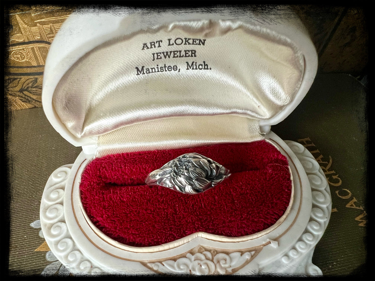 Water Lily Birth Month Flower Ring-July