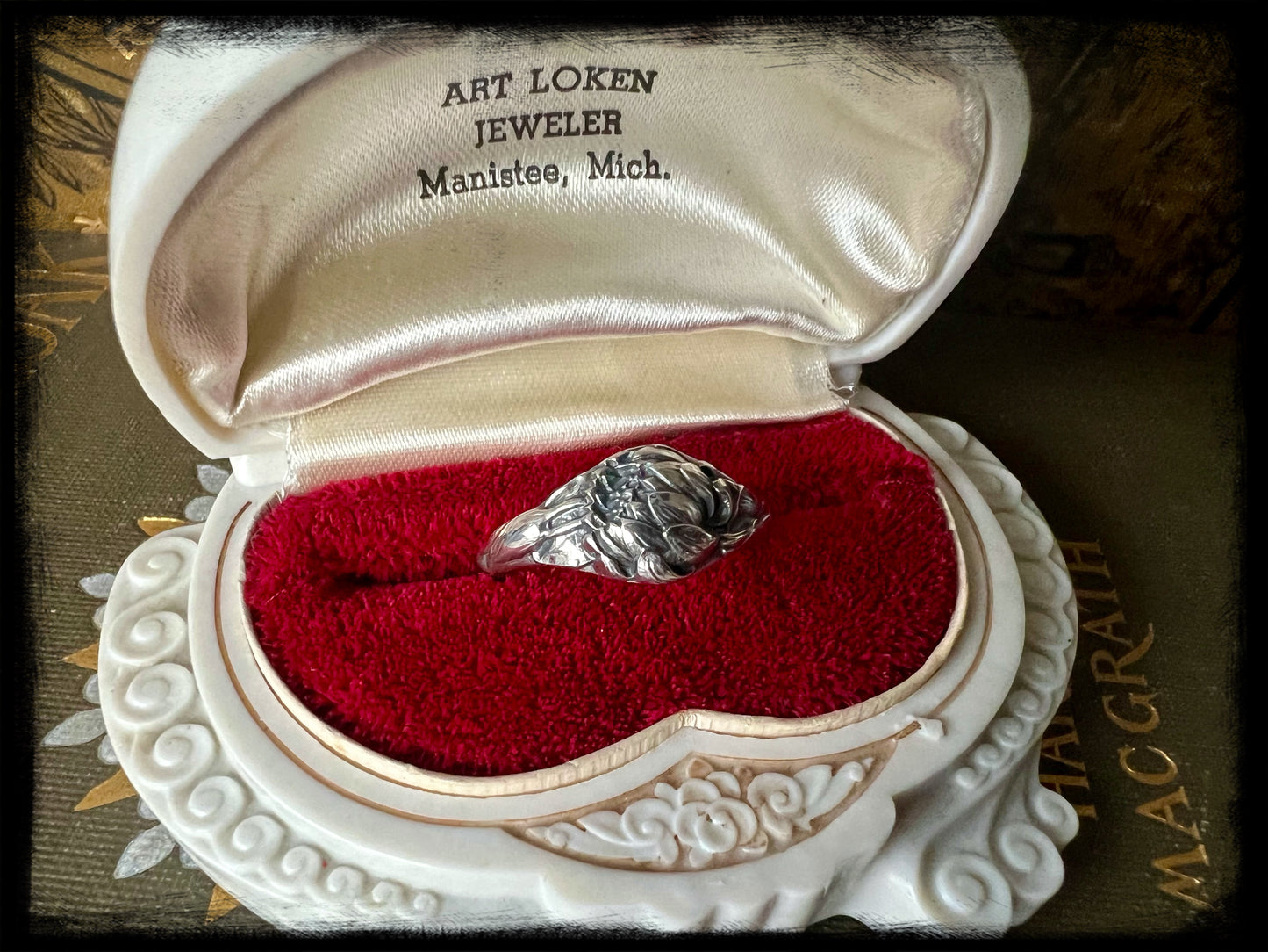 Water Lily Birth Month Flower Ring-July