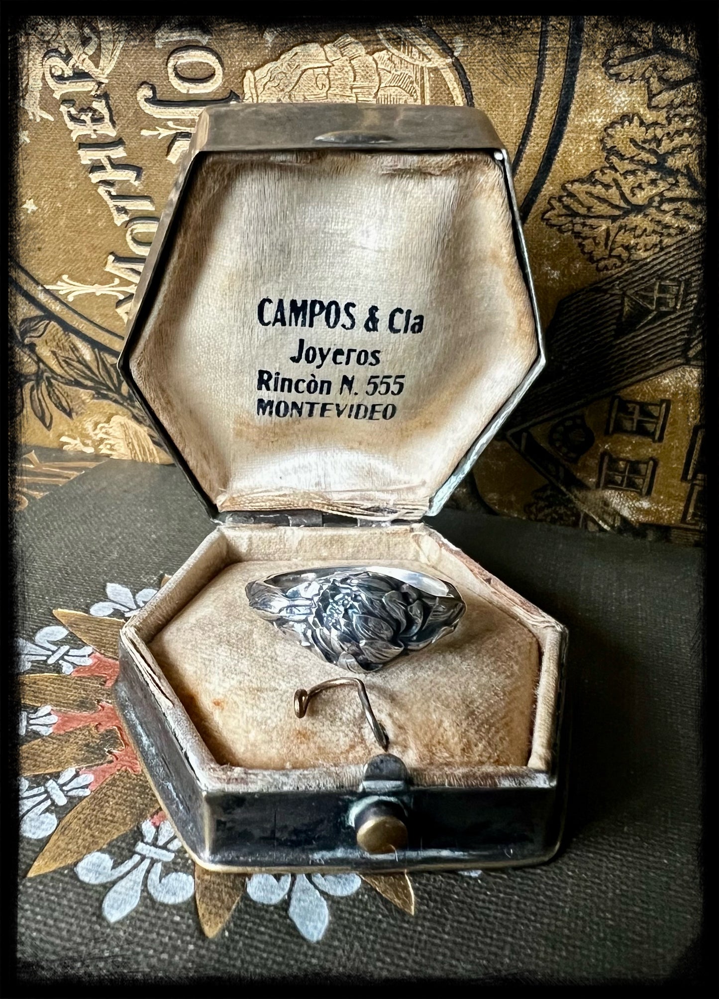 Water Lily Birth Month Flower Ring-July