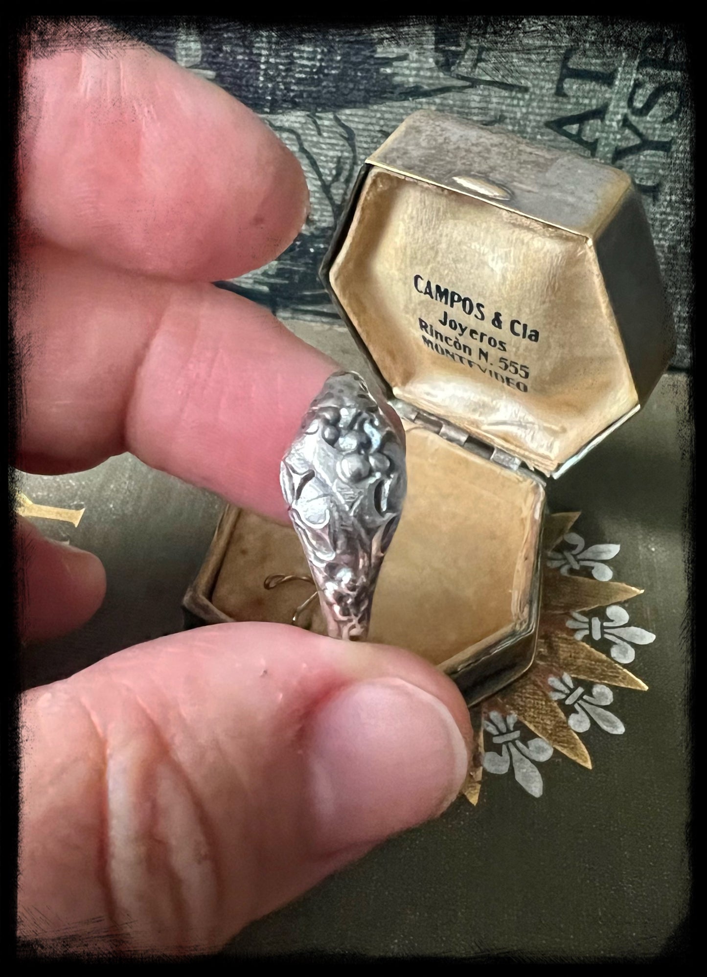 Holly Birth Month Flower Ring-December