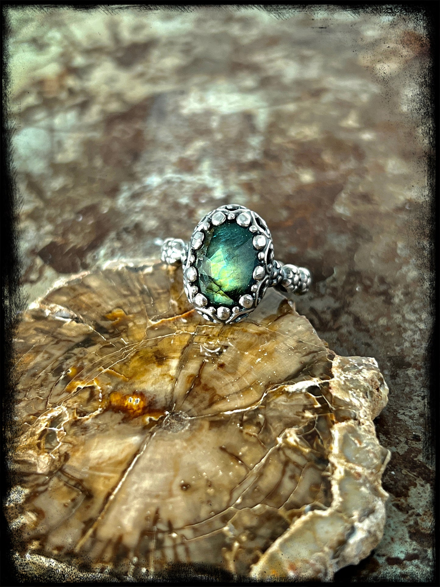 Labradorite Ring Size 8