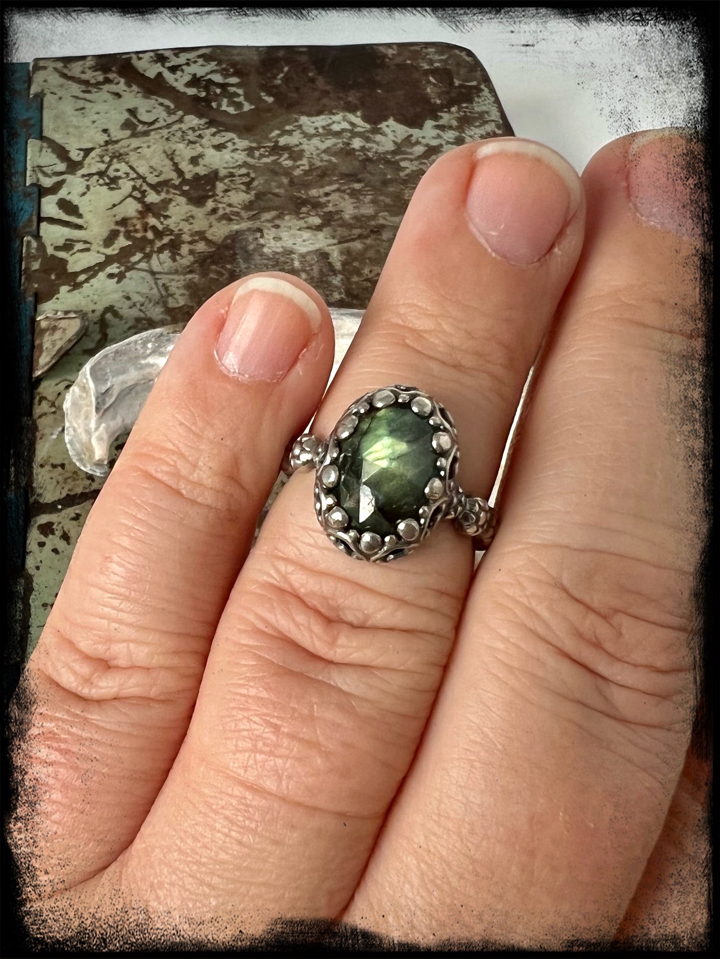Labradorite Ring Size 8