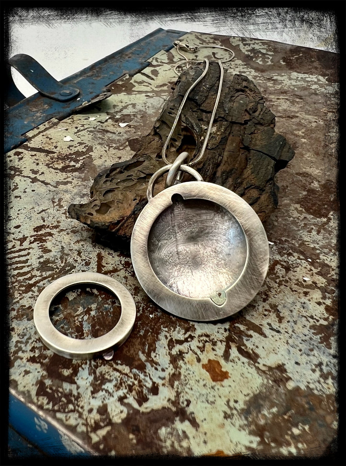 Picture Pendant/Locket with Opal