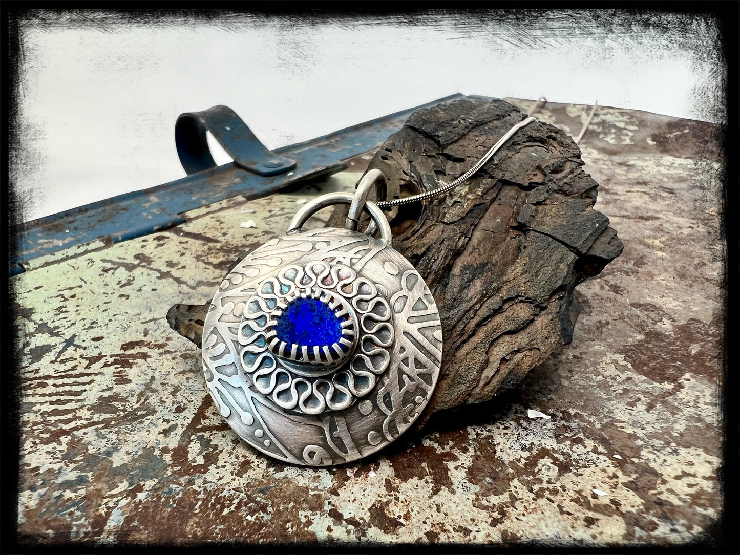 Picture Pendant/Locket with Opal
