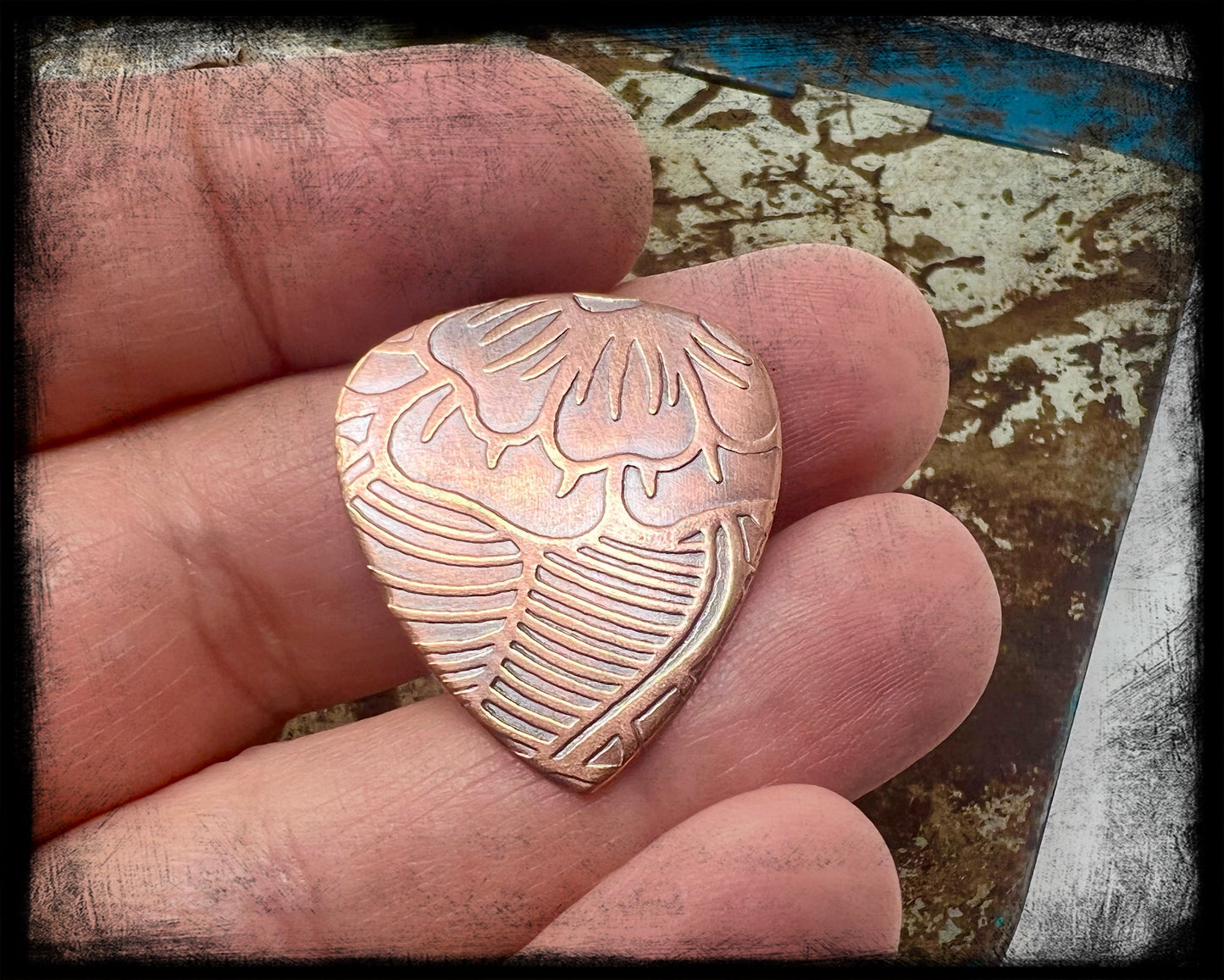 Copper Embossed Guitar Picks-set of 3