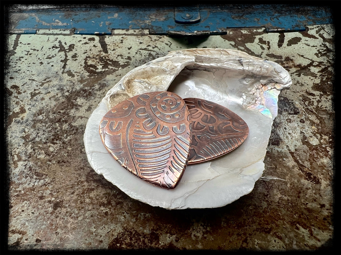Copper Embossed Guitar Picks-set of 3