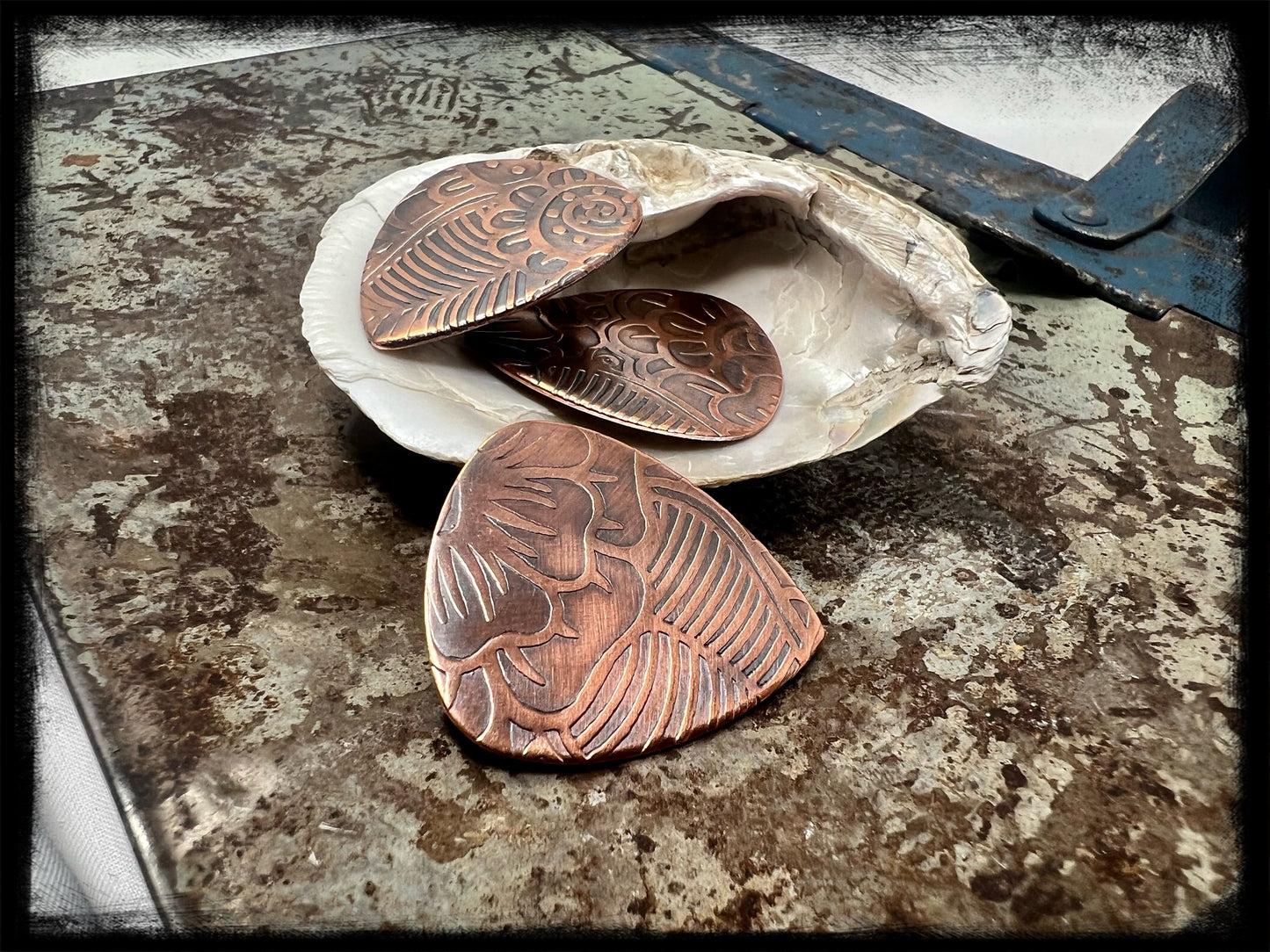 Copper Embossed Guitar Picks-set of 3