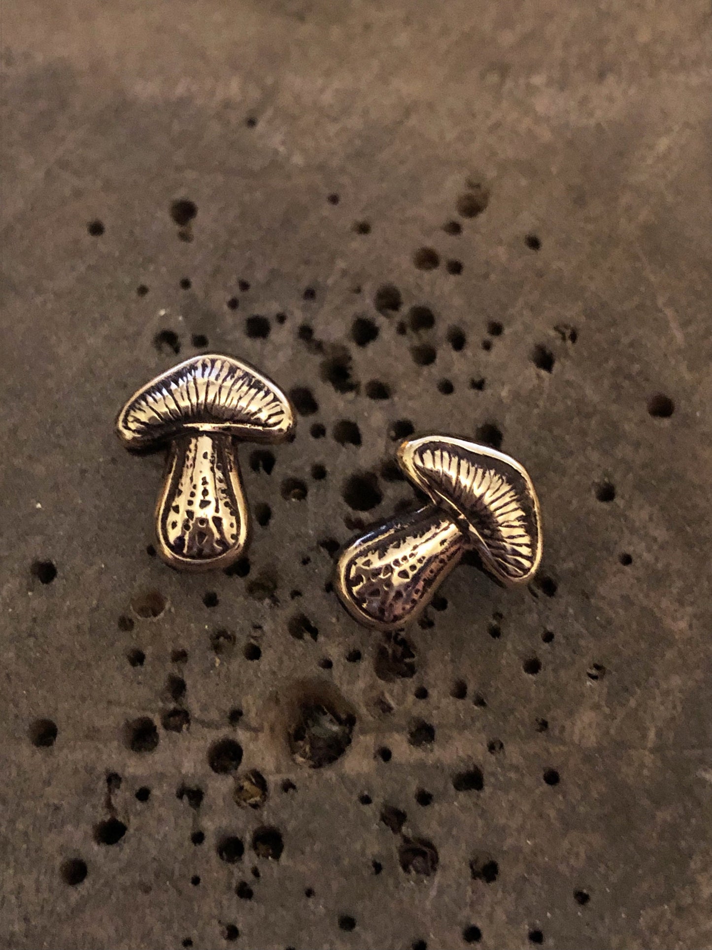 Pressed Metal Mushroom Design Impression for Jewelry Making