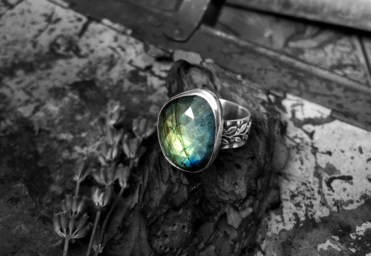 Labradorite Ring Size 8.5-9