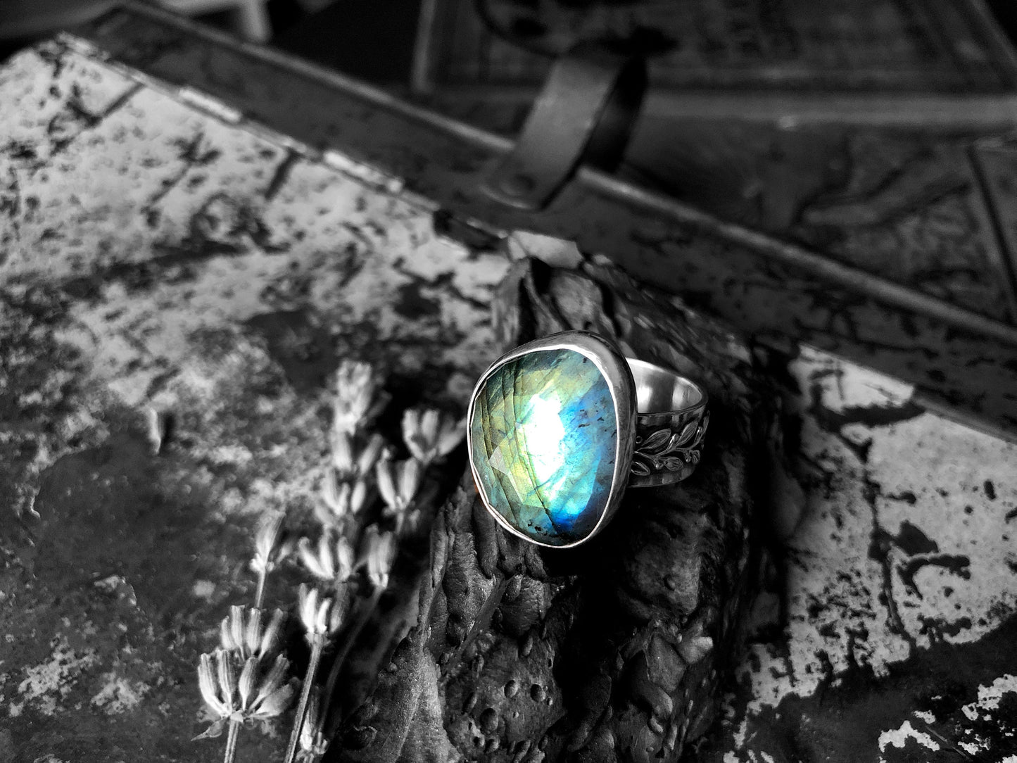 Labradorite Ring Size 8.5-9