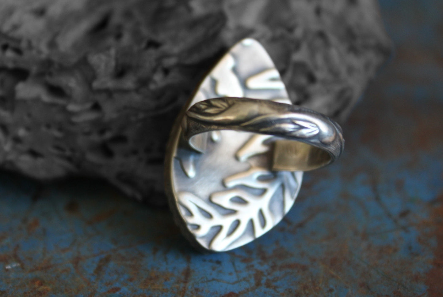 Labradorite Stone set in Sterling Silver Ring Size-6.5