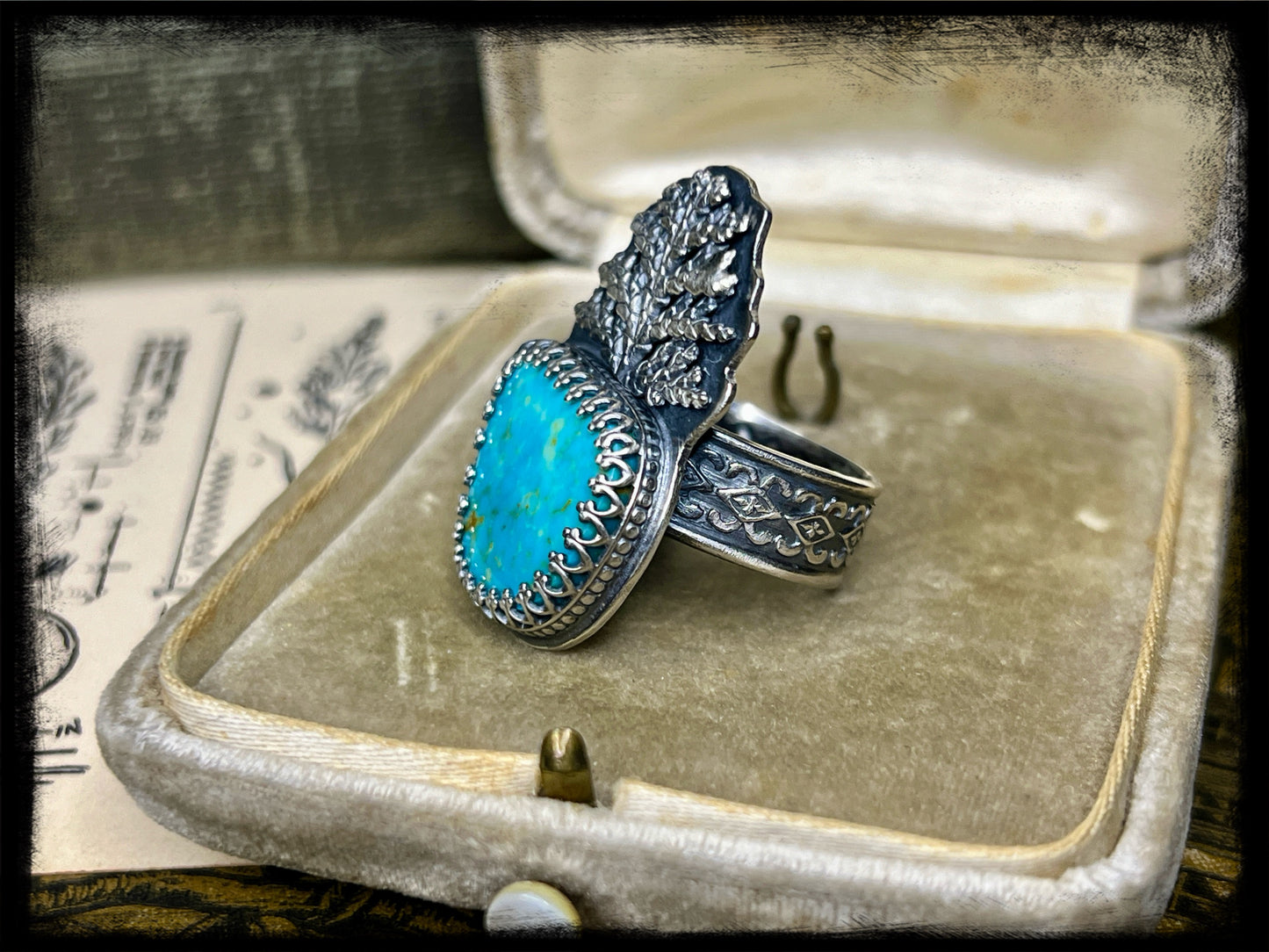 Turquoise Evergreen Ring-One of a Kind-Size 9