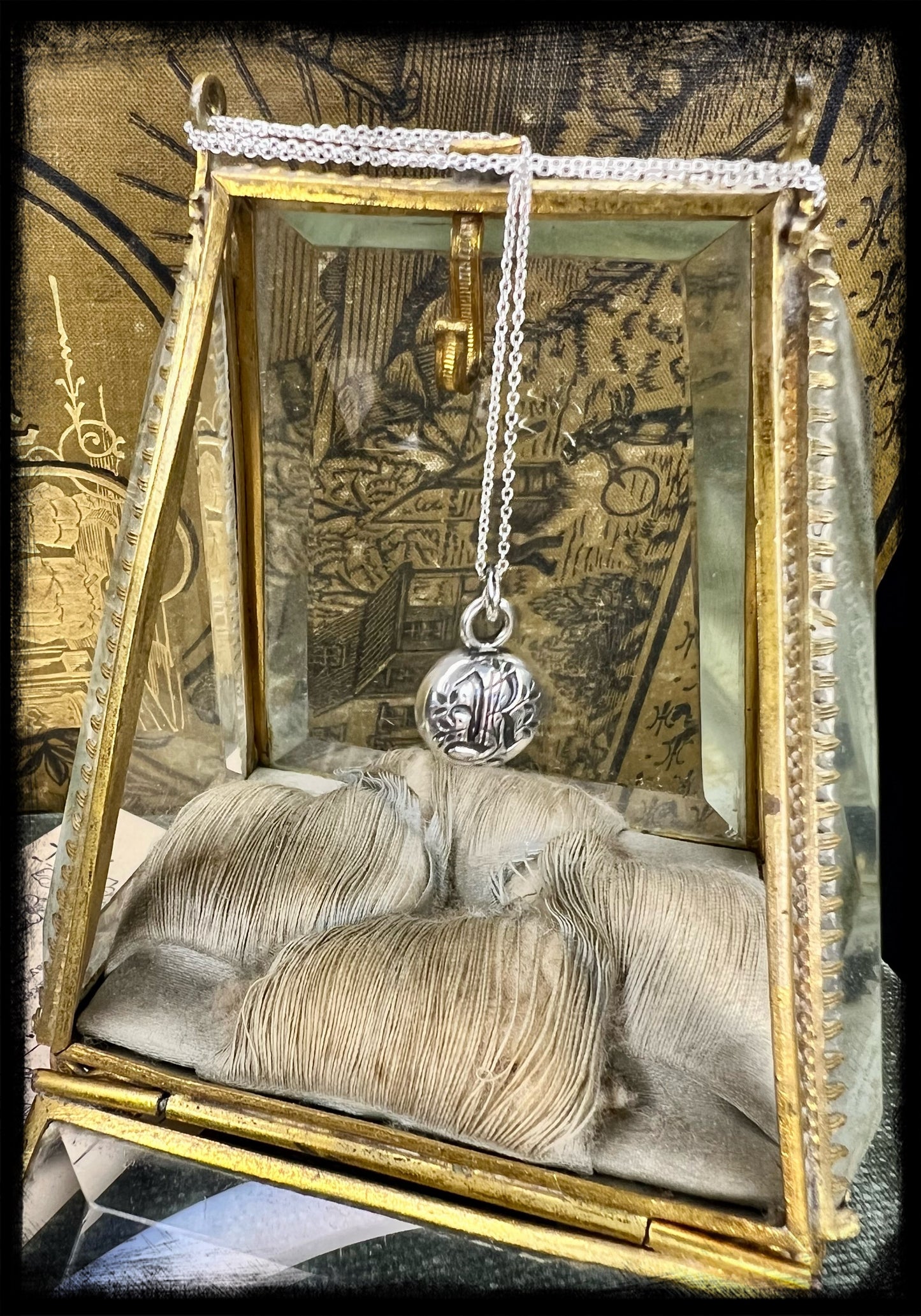Gothic Style Monogram Pendants-Sterling Silver-Handmade Artisan Jewelry