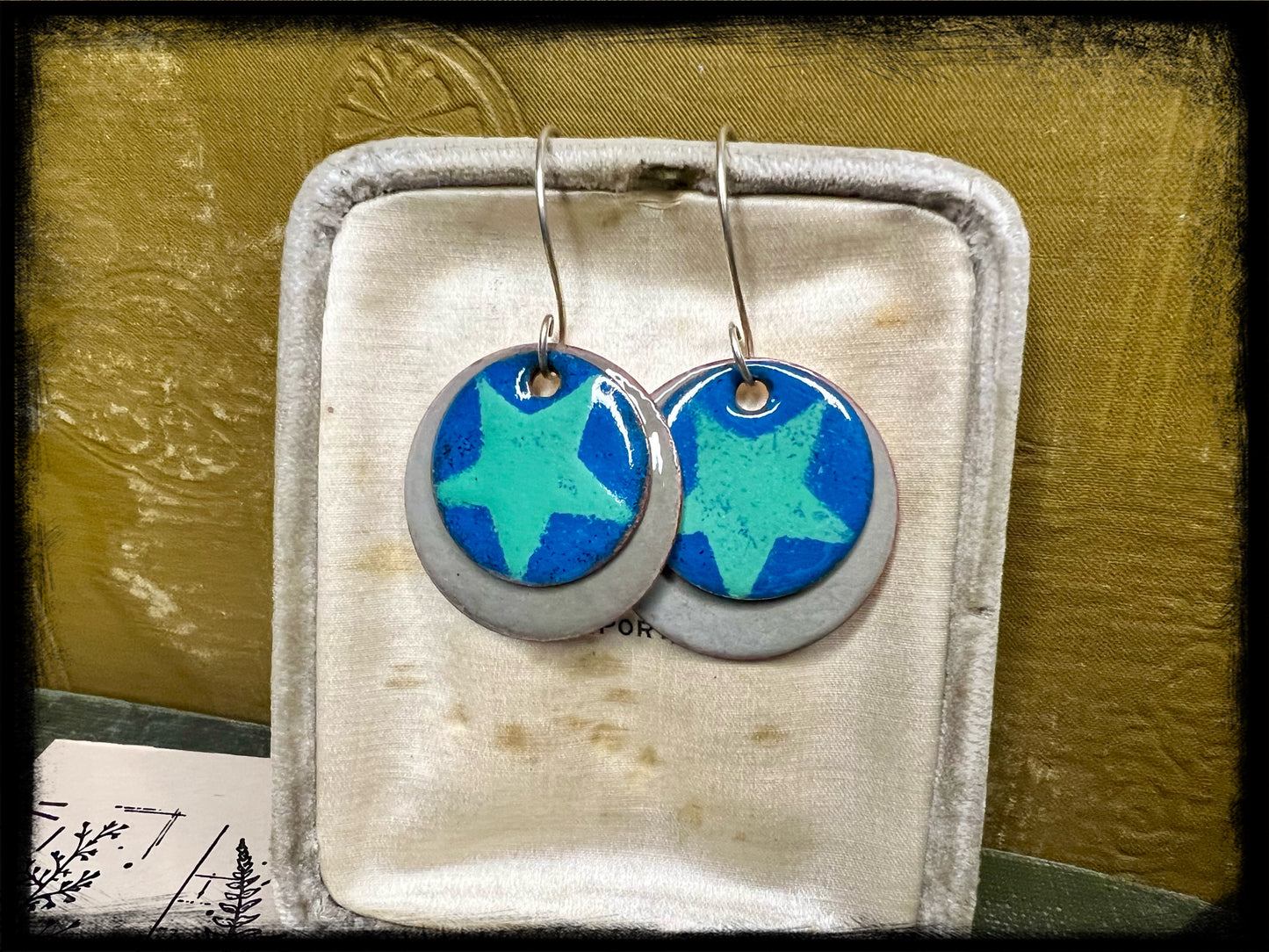Enamel Heroine Coin Earrings