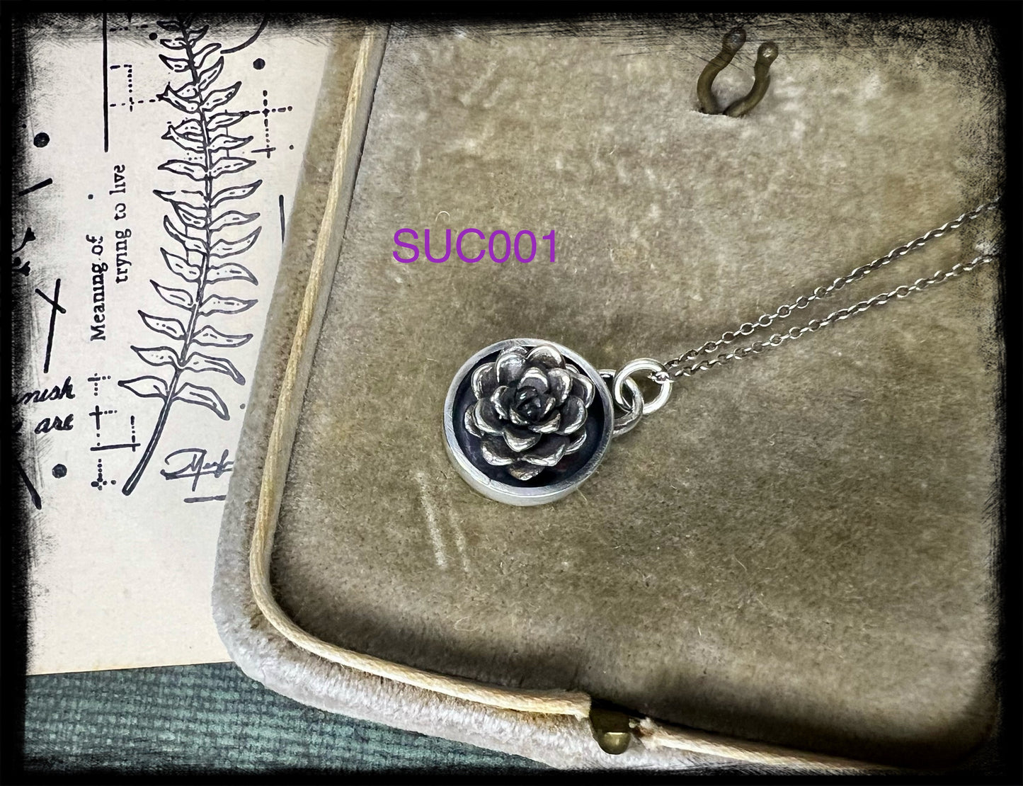 Succulent Pendants-Sterling Silver Handmade Artisan Jewelry