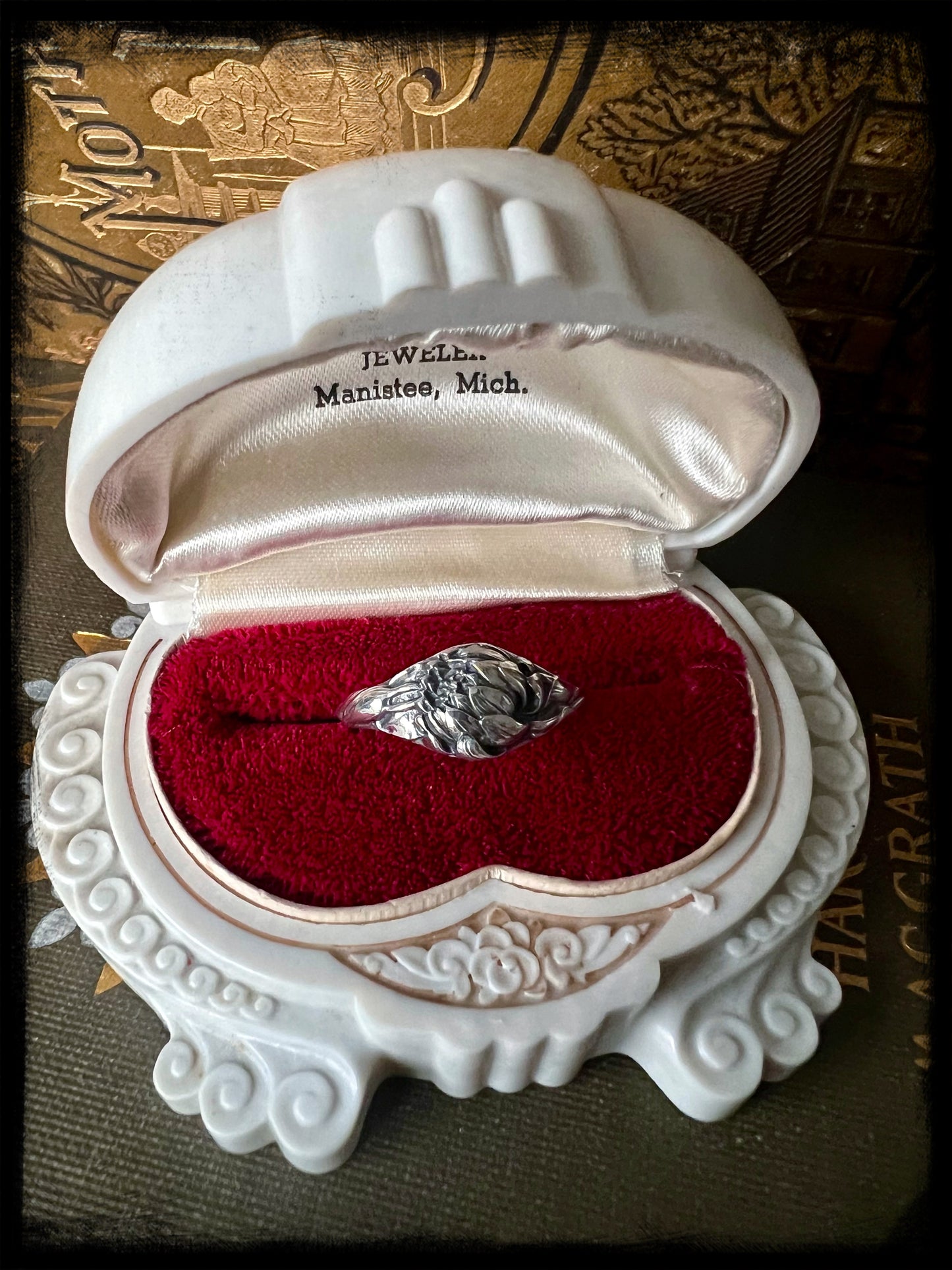 Water Lily Birth Month Flower Ring-July