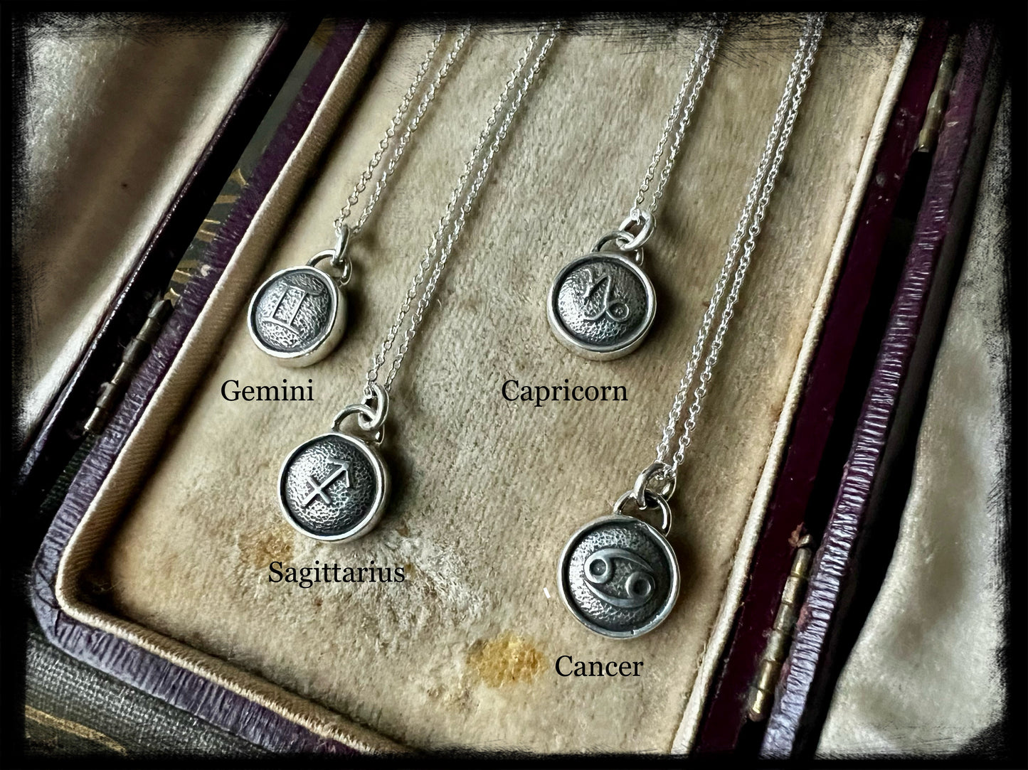 Zodiac Pendant-Sterling Silver-Petite Charm