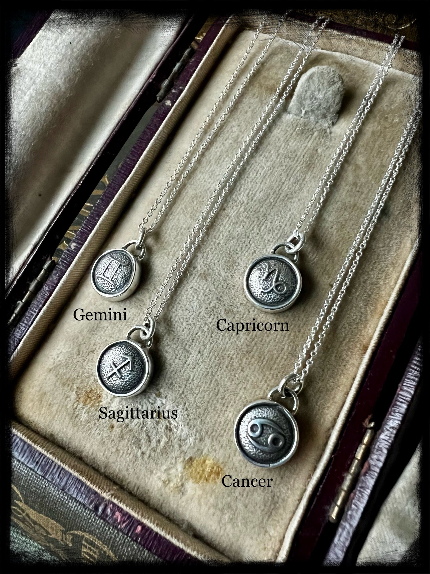 Zodiac Pendant-Sterling Silver-Petite Charm