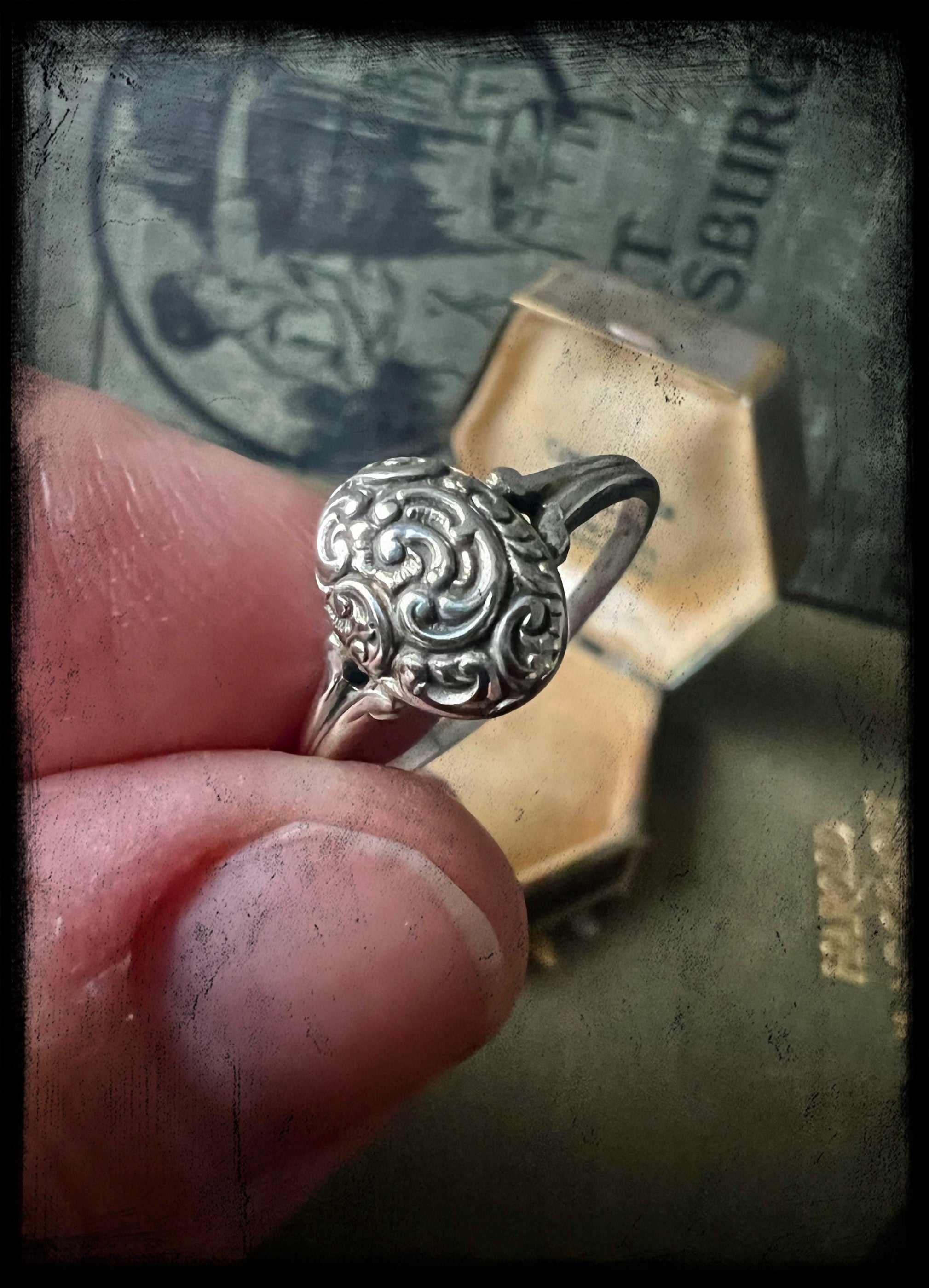 Sterling Silver Antique Ring Design-Made to Order – Rose Metals Jewelry