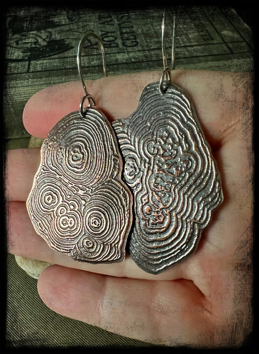 Copper Embossed Earrings