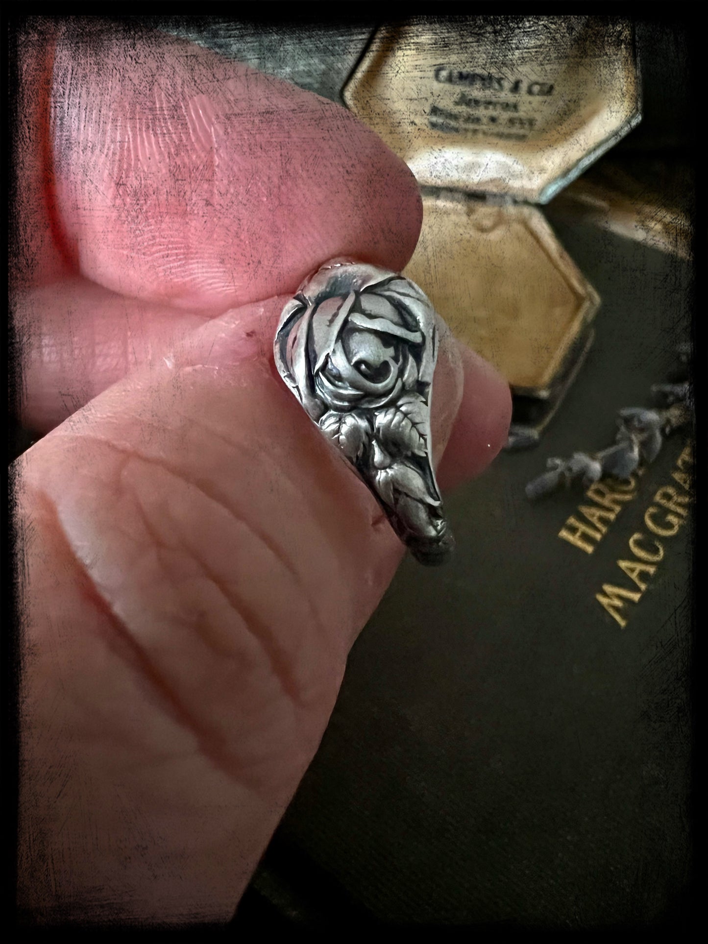 Rose Birth Month Flower Ring-June
