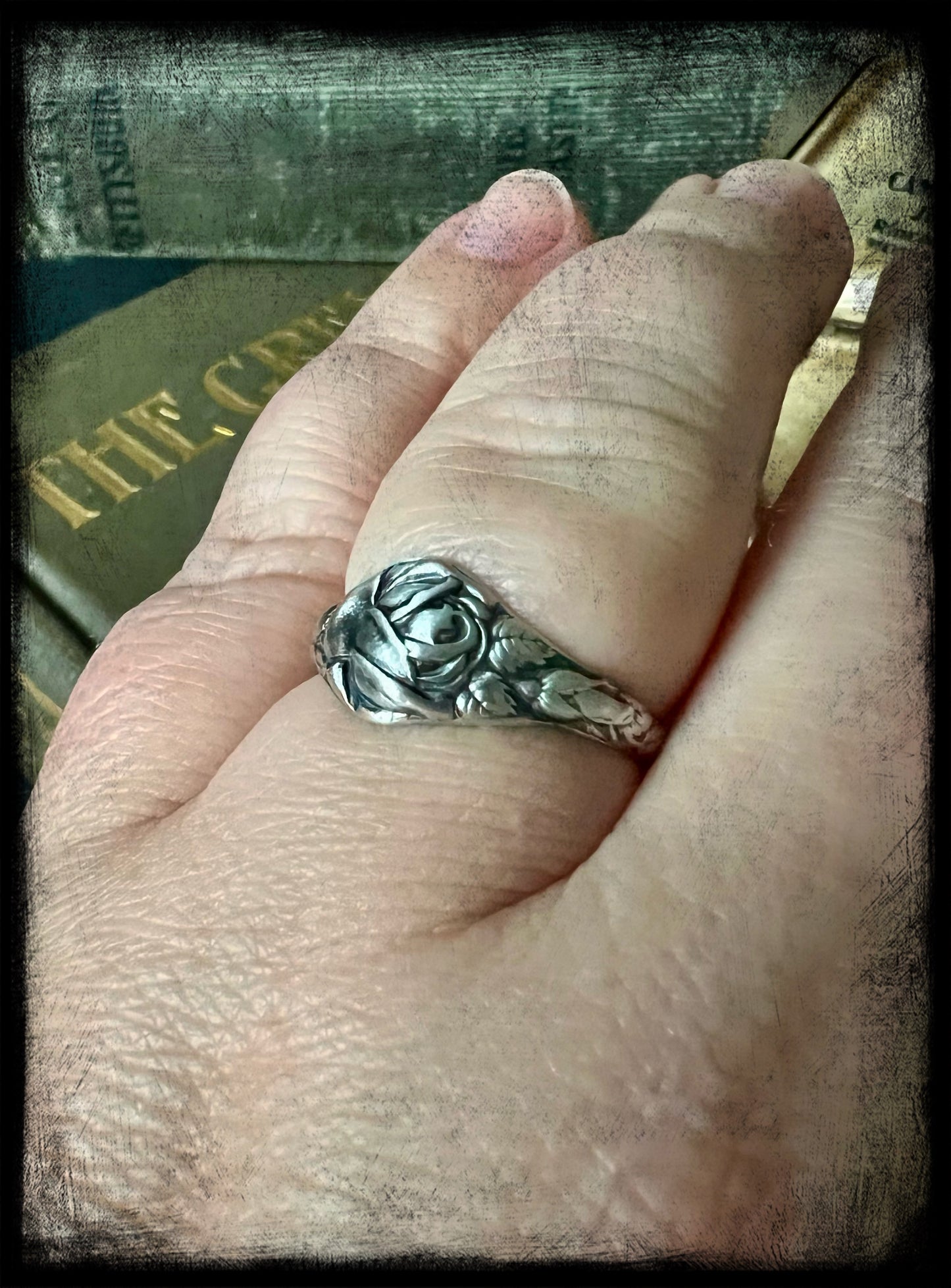Rose Birth Month Flower Ring-June