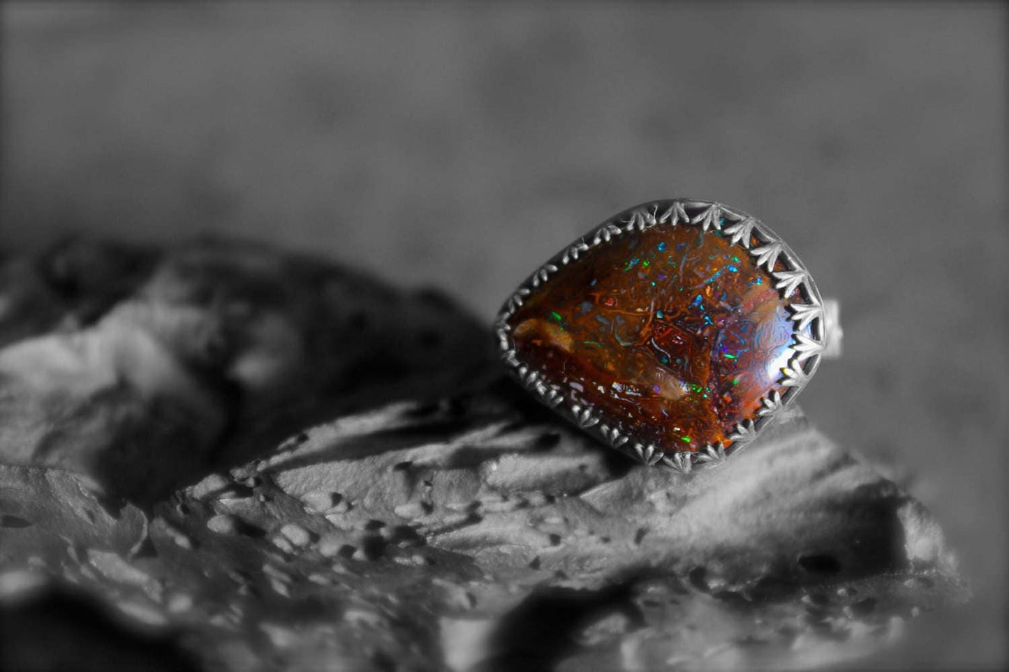 Boulder Opal Ring Size 9