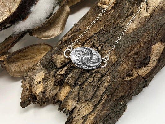Two Waves Sterling Silver Pendant