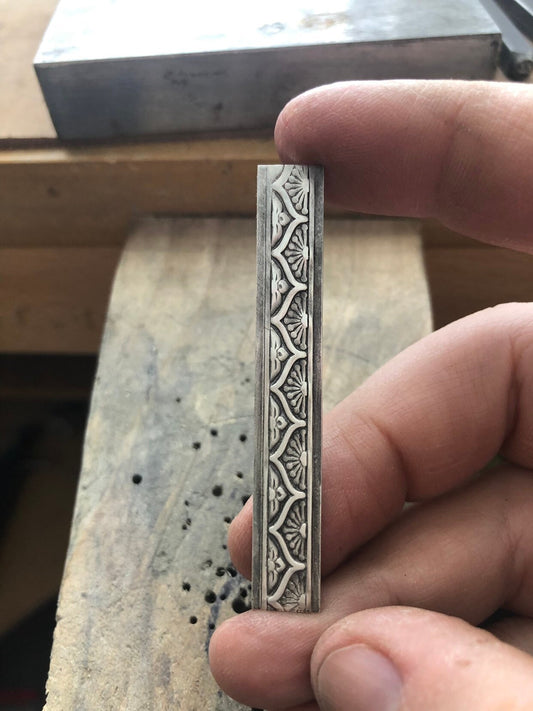 Pressed Metal India Inspired Ring Band Impression for Jewelry Making