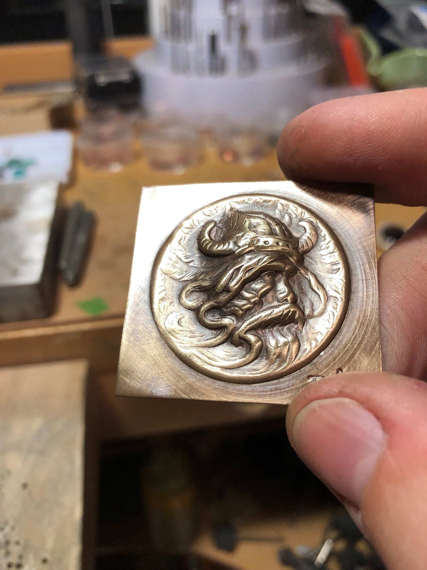 Pressed Metal Viking Impression for Jewelry Making