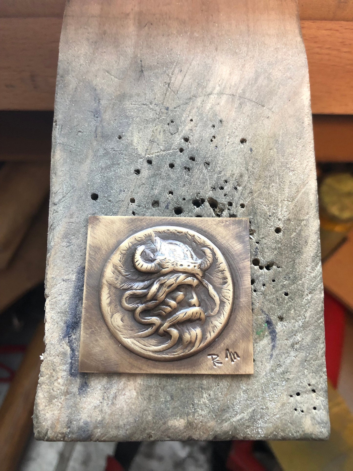 Pressed Metal Viking Impression for Jewelry Making