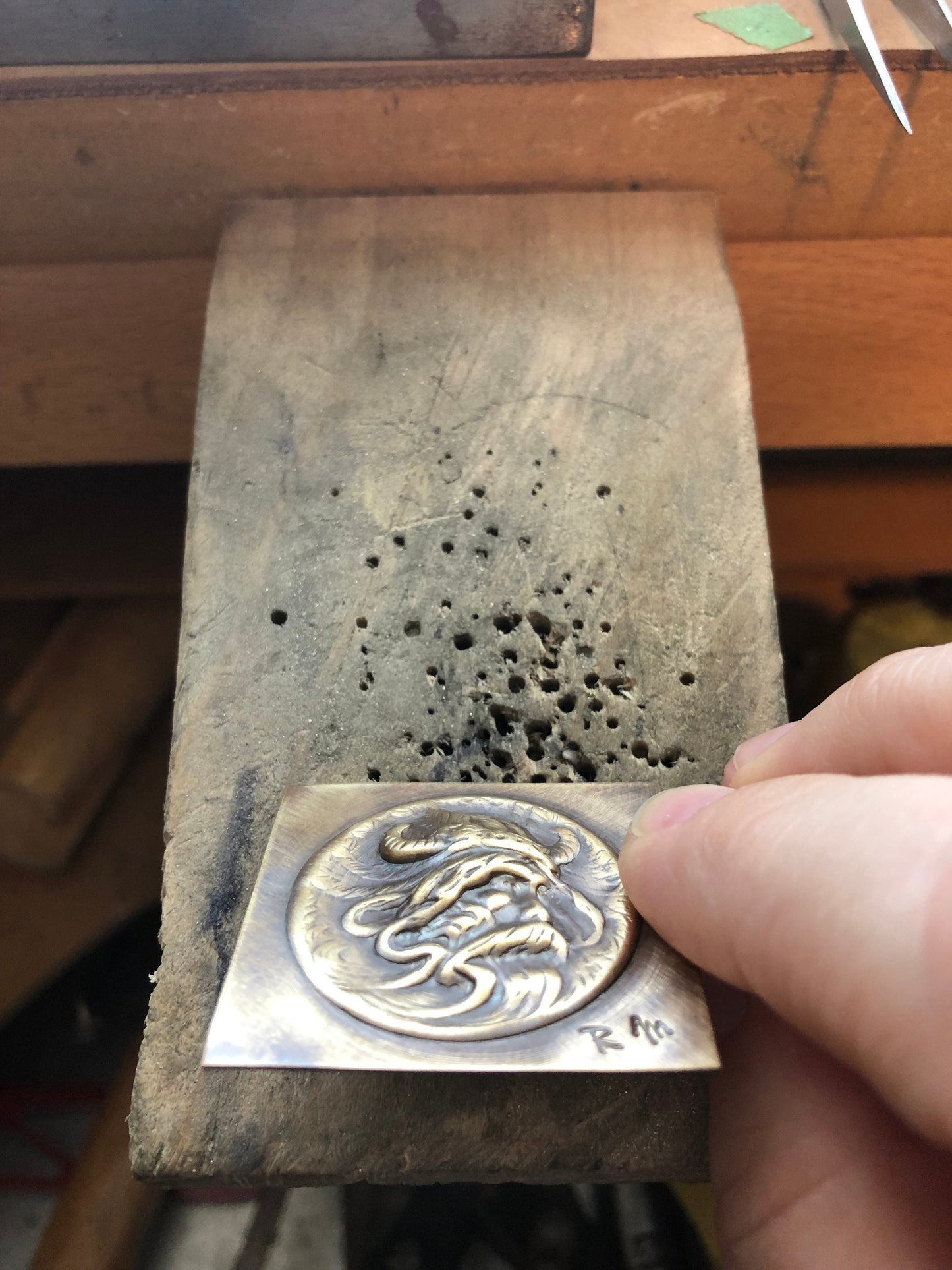Pressed Metal Viking Impression for Jewelry Making