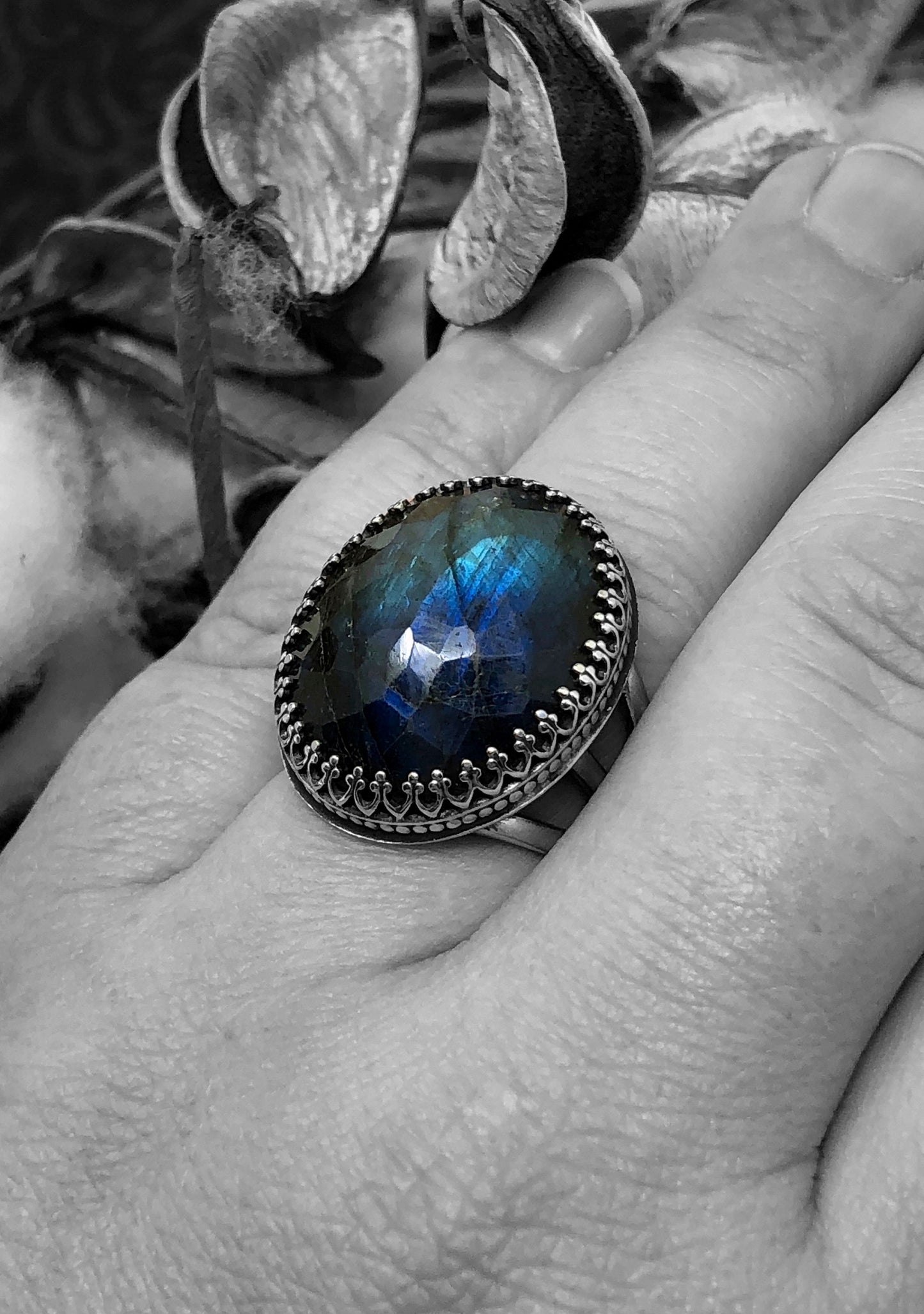 Labradorite Ring Size 9.25