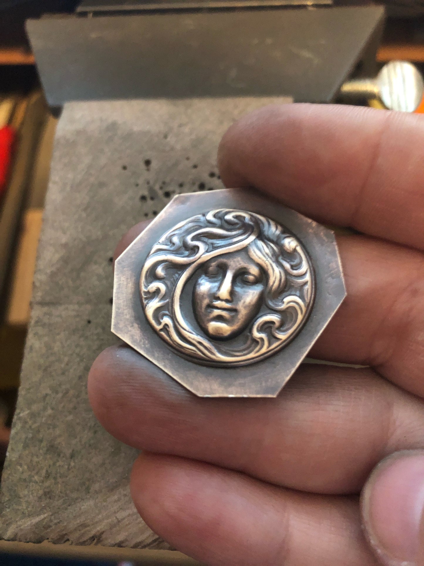 Pressed Metal Irene Impression for Jewelry Making