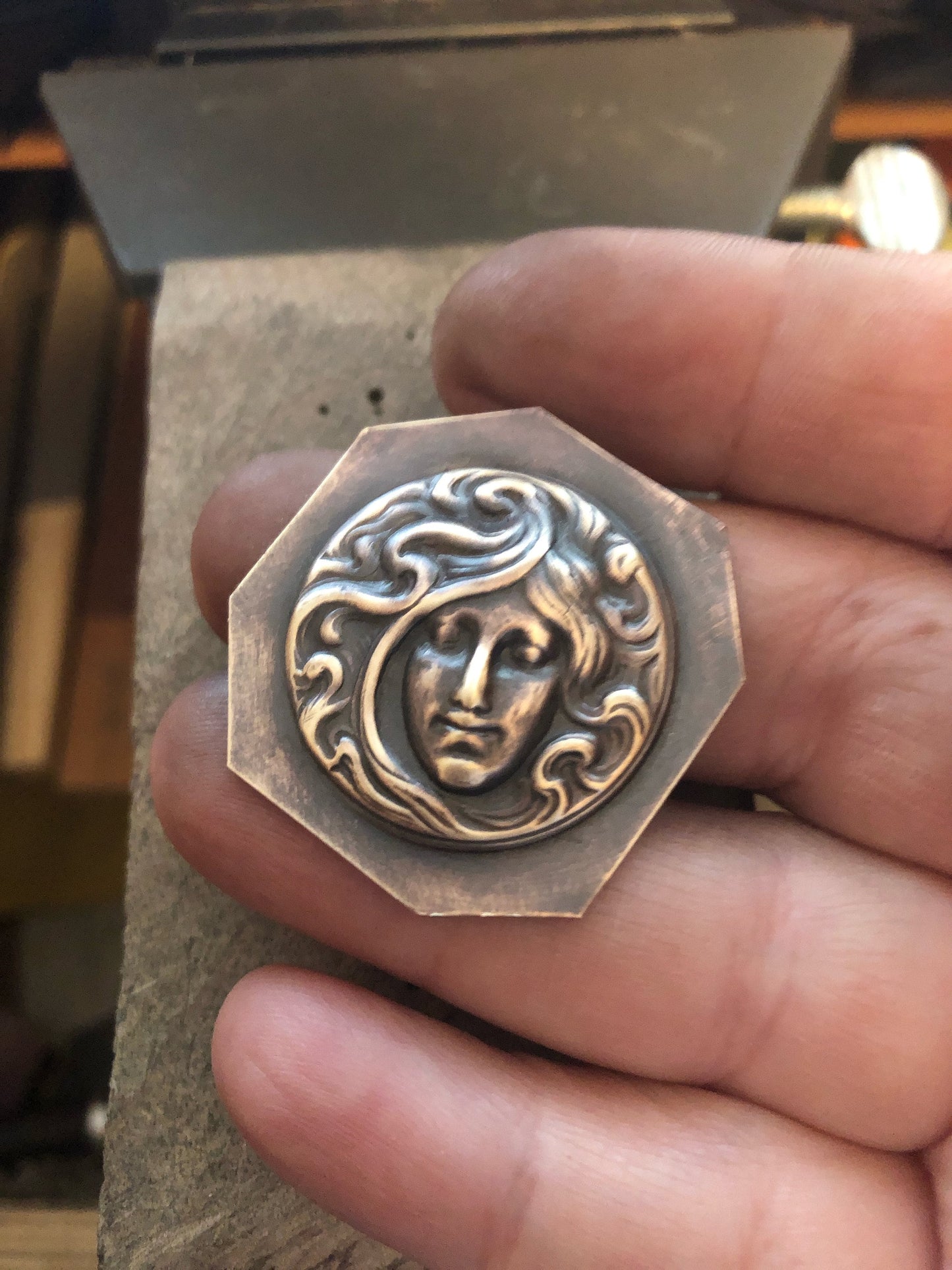 Pressed Metal Irene Impression for Jewelry Making