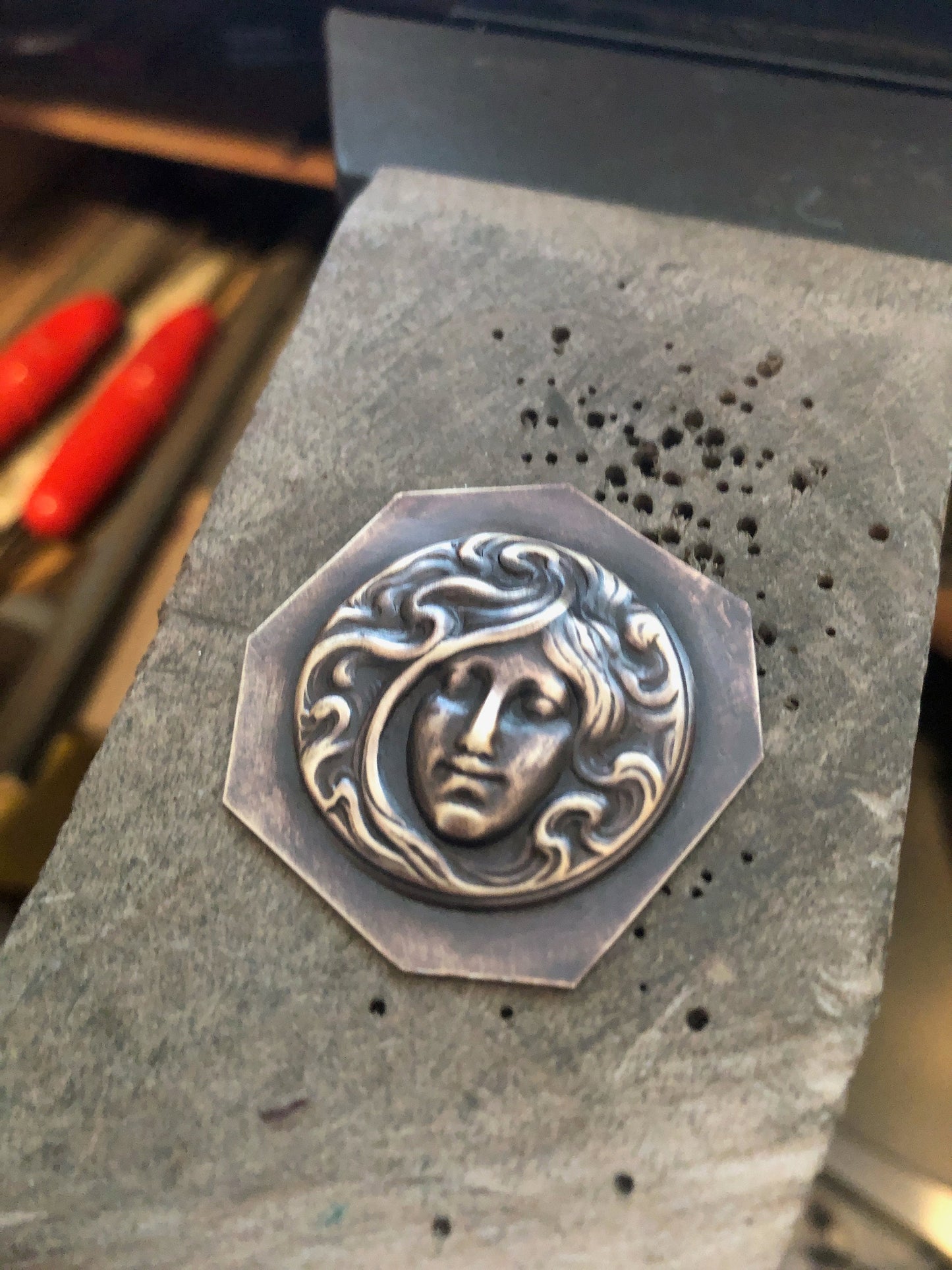 Pressed Metal Irene Impression for Jewelry Making