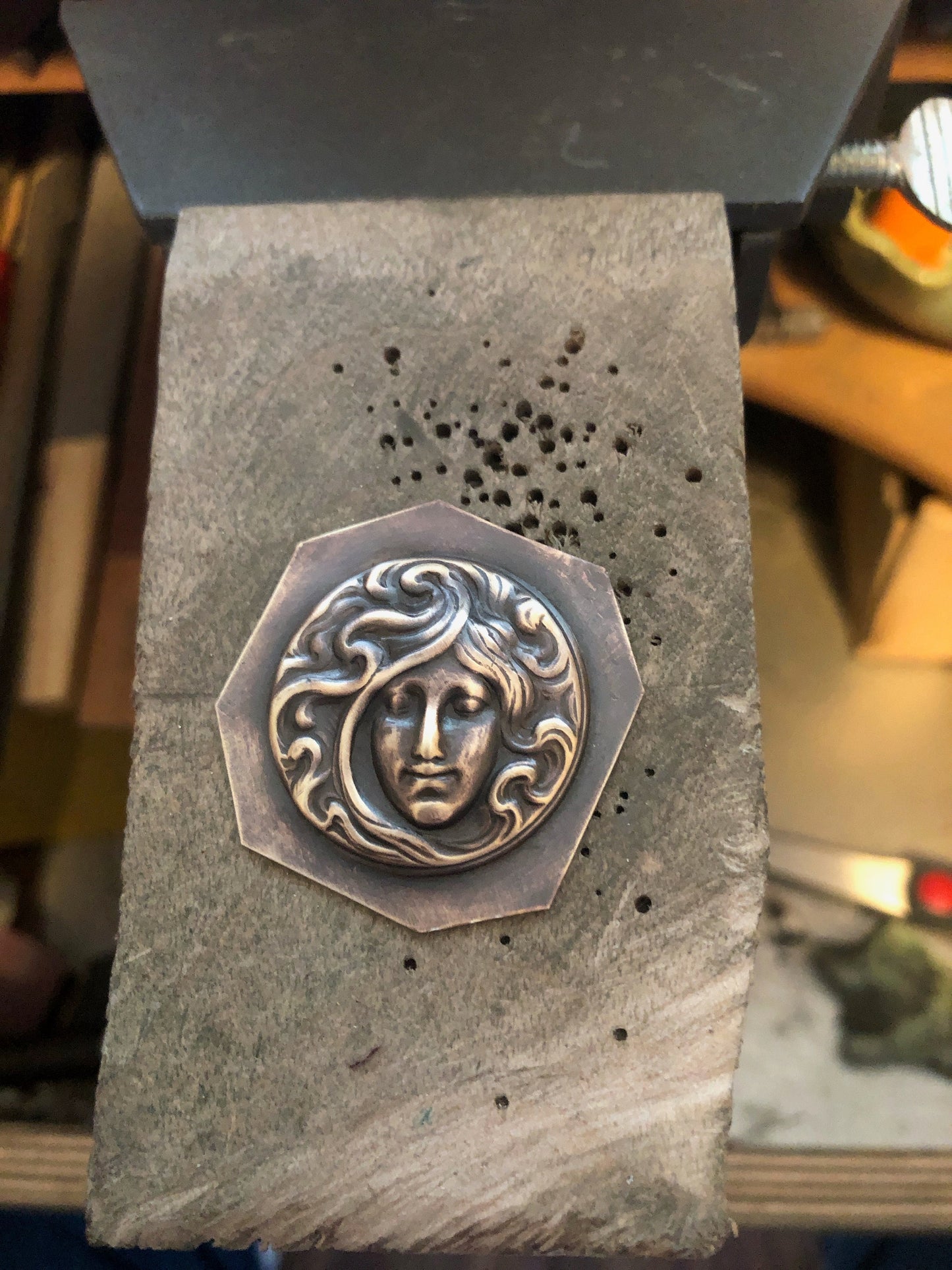 Pressed Metal Irene Impression for Jewelry Making
