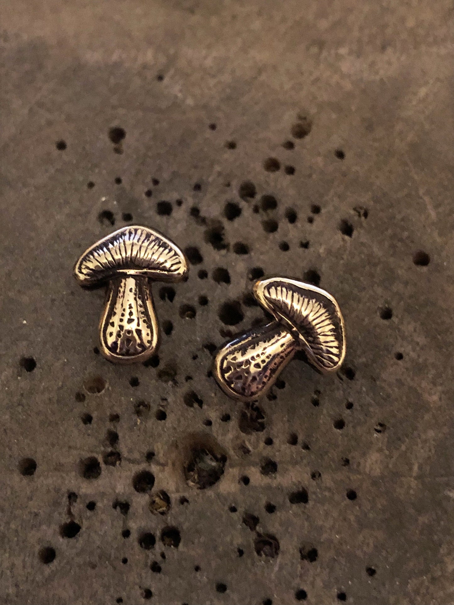 Pressed Metal Mushroom Design Impression for Jewelry Making