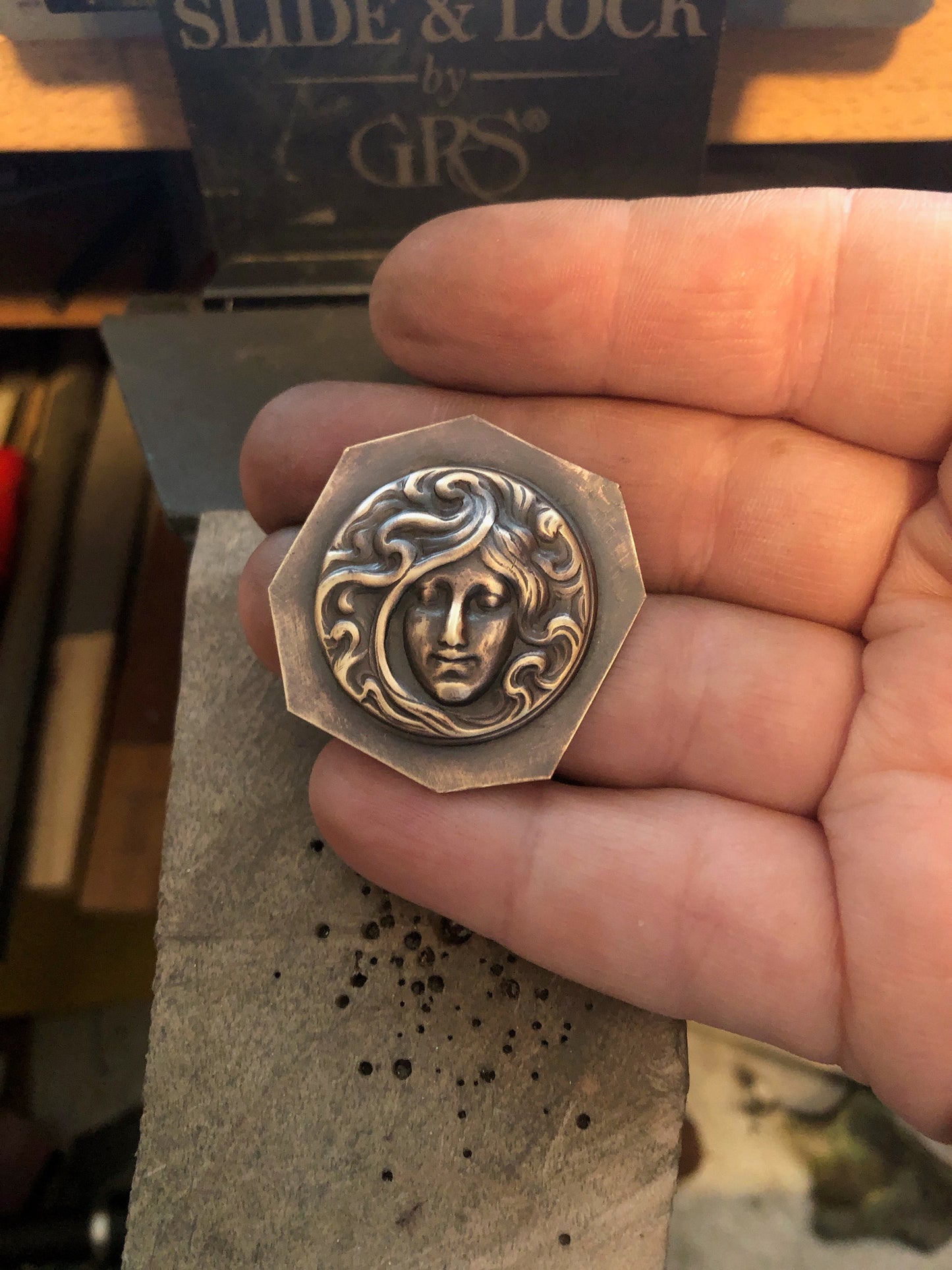 Pressed Metal Irene Impression for Jewelry Making