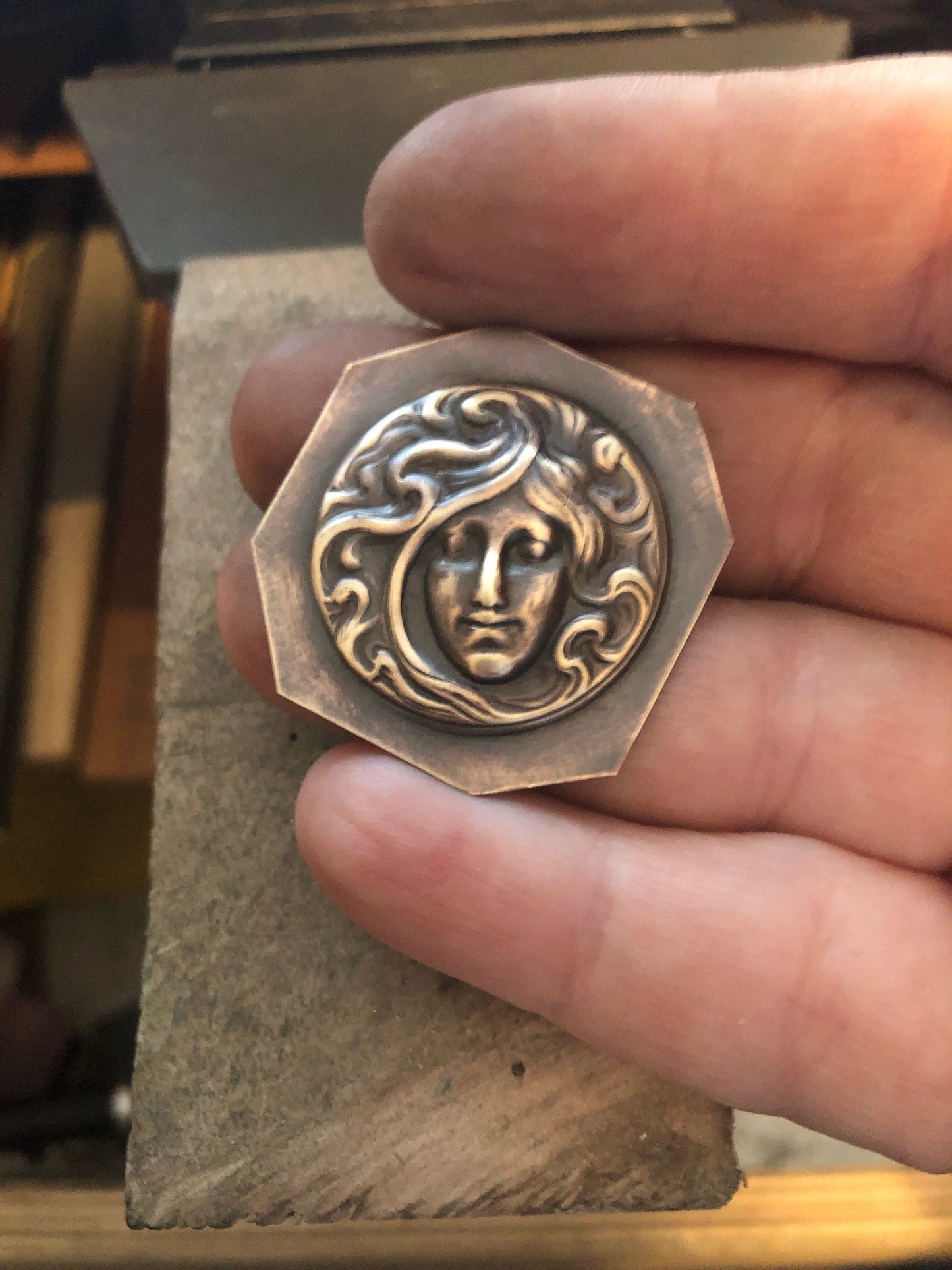 Pressed Metal Irene Impression for Jewelry Making