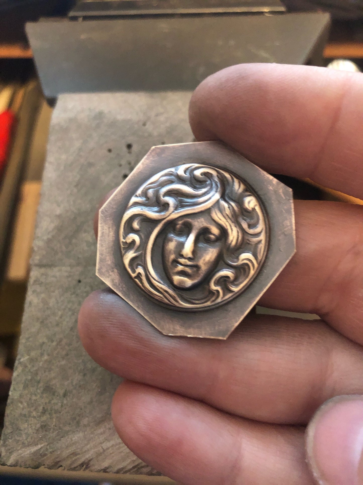 Pressed Metal Irene Impression for Jewelry Making