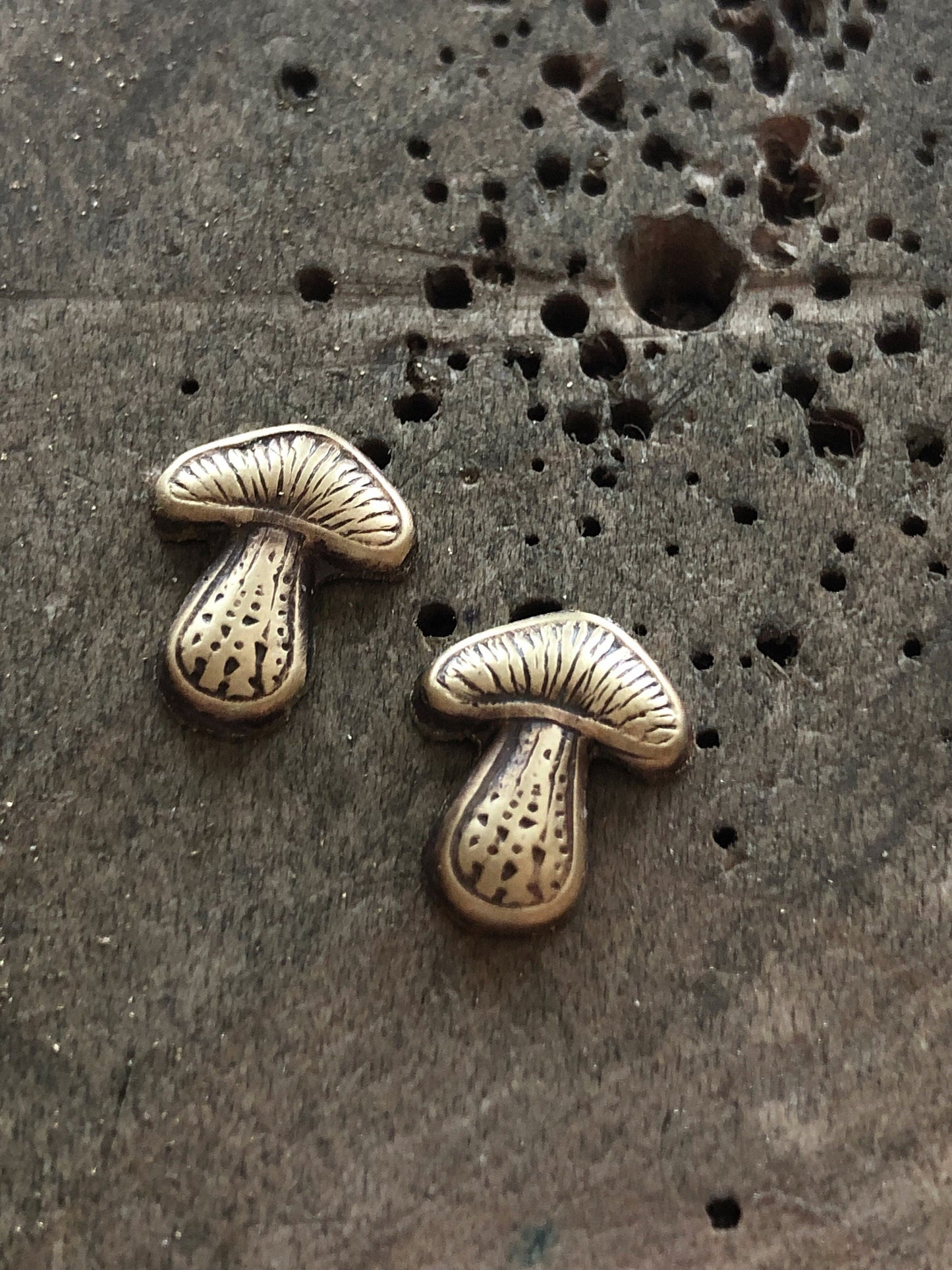 Pressed Metal Mushroom Design Impression for Jewelry Making