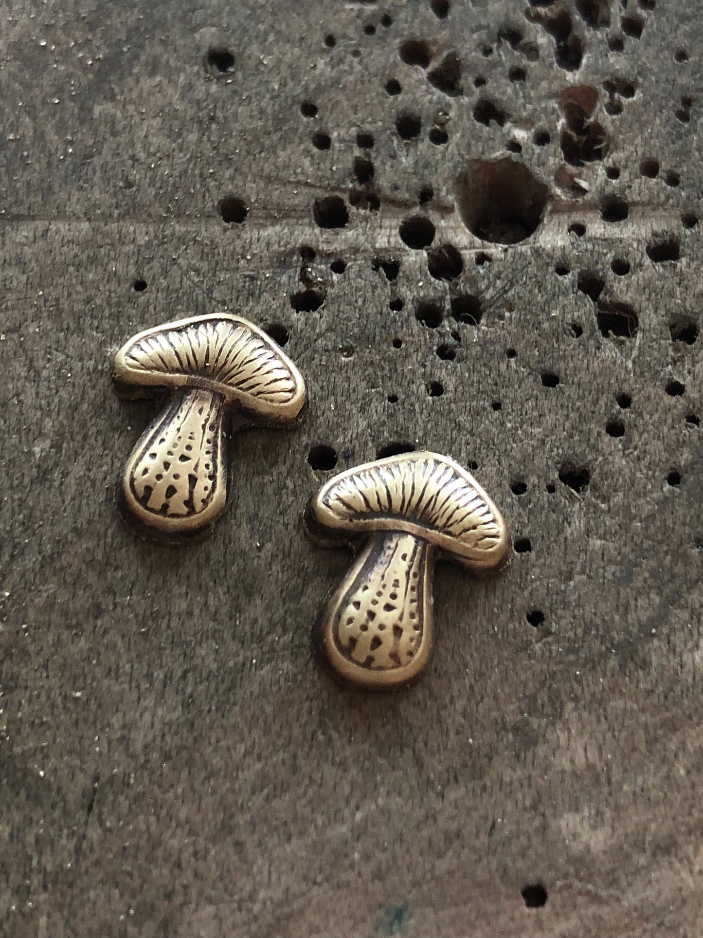 Pressed Metal Mushroom Design Impression for Jewelry Making