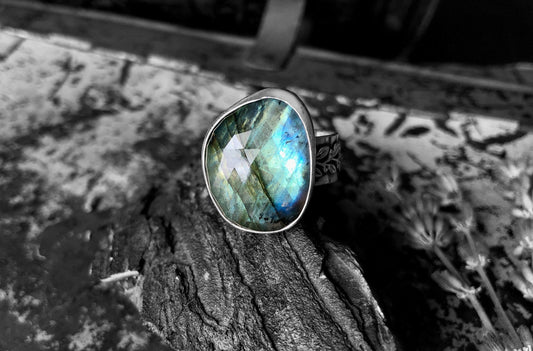 Labradorite Ring Size 8.5-9