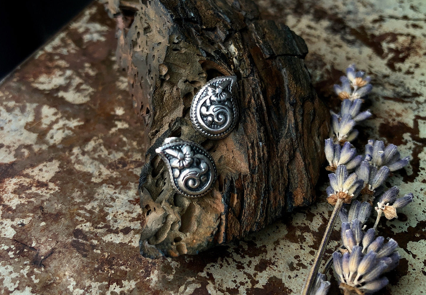 Sterling Silver Flower Stud Earrings