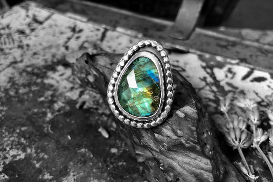 Labradorite Ring Size 8.5-9